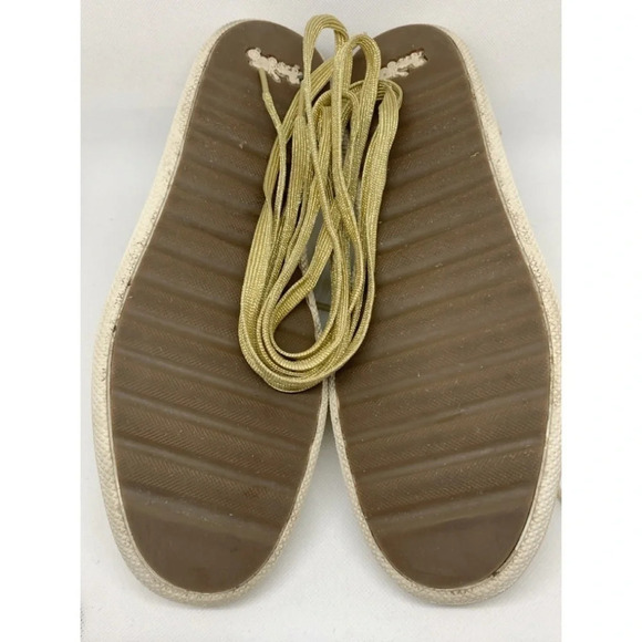 Coach Gold Metallic Lace Up Sneaker 9 - Picture 6 of 7